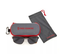 Free Country Men&#39;s Sunglasses with Microfiber Bag and Zippered Case  - £10.66 GBP