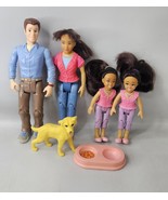 Fisher Price Loving Family Figures Mom Dad Daughter Twind Dog Bundle Lot- - $29.65
