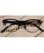 Ultra-Thin Aspheric Lenses ~ Black/Gold ~ +3.00 Browline Reading Glasses... - £17.72 GBP