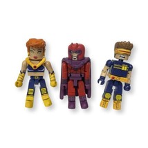 2003 Marvel Minimates Ultimate Cyclops &amp; Jean Grey, Classic Magneto Figure Lot - £9.29 GBP