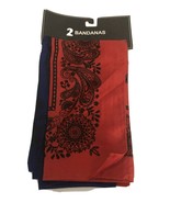 Face Covering Unisex Bandanas-1 Ea Blue and Red-19&quot; x 19&quot;-100% Polyester... - €3,29 EUR