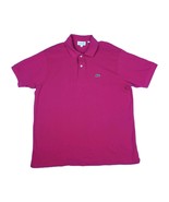 Lacoste Polo Shirt Mens XXL Pink Short Sleeve Collared Classic Fit Gator... - $34.64