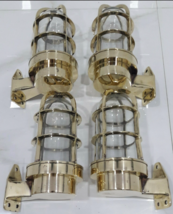 Nautical Vintage Style Bulkhead Passage Way Brass New Light 4 Pcs - $461.34