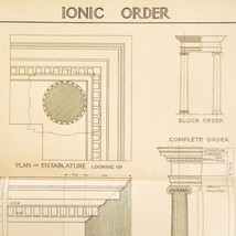 Ionian Columns Order Examples 1904 Architecture Antique Art Ephemera DWKK21 - £23.96 GBP