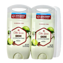 2 Pack Old Spice Grove Citrus Peel Scent Deodorant 3oz Aluminum Free Freshness - £23.97 GBP