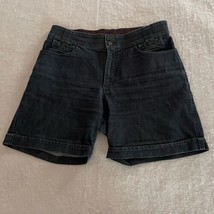 Lee Comfort Waistband Jean Shorts Womens Size 10 High Rise Dark Wash - £7.83 GBP