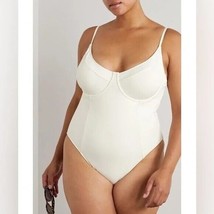 Good American Womens Showoff One Piece Swimsuit Underwire Ivory Size 6 U... - $38.57