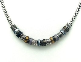 Vintage Napier Silver Tone Slider Bead Choker Necklace - $17.82