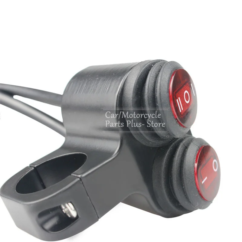 22mm Motorcycle Handlebar Headlight Fog Spot Light Dual Button On Off Switch 12V - £399.98 GBP