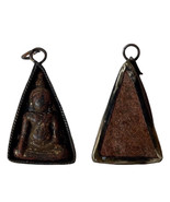 Thai Amulet Somdej Style With Antique Frame Cultural Keepsake Tha Buddhist - €33,59 EUR