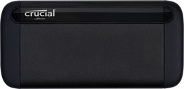 Crucial - X8 2TB External USB-C 3.2 Gen 2/USB-A Portable SSD - Black - $169.99