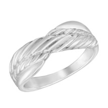 Captivating Folded Wings of an Angel Sterling Silver Ring-8 - £16.71 GBP