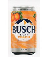 Busch Light Peach can vinyl decal window laptop hardhat up to 14&quot;  FREE ... - £2.74 GBP+