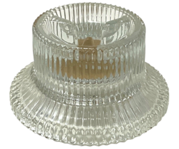 Candle-Lite Indiana Glass Reversable Ribbed Pillar/Taper Candle Holder  #1608 image 7