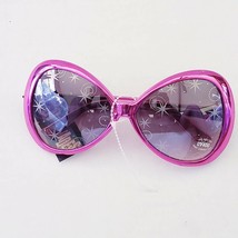 1 pair Pink novelty sunglassesw/ silver designs &amp; tinted lense costume r... - £7.11 GBP