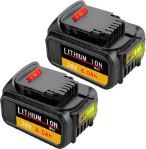 Dtk 2Pack 6.0Ah Lithium Battery For Replacement Of Dewalt 20V, And Dcb206. - £73.70 GBP