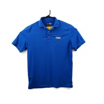 Callaway Golf Polo Shirt Mens Med Blue Opti Dri Caddilac Logo Stretch Go... - $22.66