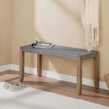 Newport 40&quot; L Faux Concrete And Wood Bench By Alaterre Furniture. - $93.13