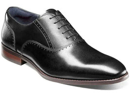 Men&#39;s Stacy Adams Kalvin Plain Toe Oxford Shoes Leather Black 25571-001 - £96.21 GBP