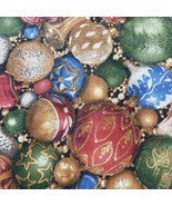Cranston Christmas Ornament Fabric Material Cotton Glitter Coated 44 X 1... - £22.36 GBP