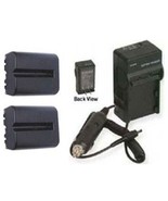 Two Batteries + Charger For Sony Dslr-A300Kn, Dslr-A350, Dslr-A350K, Dsl... - $88.99