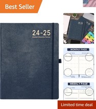 2024-2025 Monthly &amp; Weekly Planner with Leather Cover, Stickers, and Boo... - $37.50