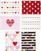 Valentine&#39;s Day Cards Assortment Hearts and Stripes 24 Cards with Envelopes - £24.06 GBP