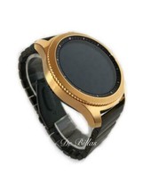 24K GOLD Plated Samsung Gear S3 Classic Smart Watch With Black Link Band CUSTOM - £524.62 GBP