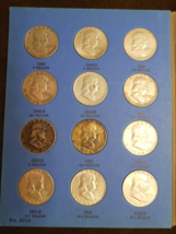 1948 - 1963 Complete Set 35 Ben Franklin 90% Silver Half Dollars Collection - £396.22 GBP
