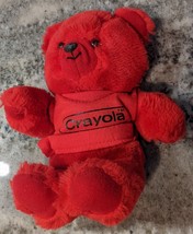 1986 Crayola Teddy Bear 7&quot; Burger King Promotion Red Vintage Rare. S3 - £7.03 GBP