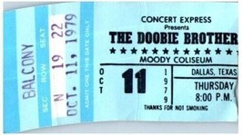 Vintage Doobie Hermanos Ticket Stub Octubre 11 1979 Dallas Texas - £43.42 GBP