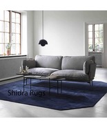 Hand Tufted Modern Rug in Plain Blue Color Handmade Wool Handmade Area R... - $24,297.00