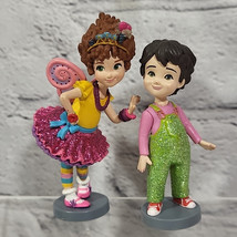 Disney Store Junior Fancy Nancy Glitter PVC Figures Nancy and JoJo Clancy - $11.88