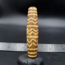 Birmano del sur de Asia 60 mm antiguo Pumtek cuentas de madera petrifica... - $52.28