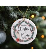 AnhTram97 My First Christmas As Meme 2025 Ornament White Ceramic Both Sides - $183.79 MXN