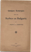 Serbs en Bulgarie Belic Georgijevic History Study Demographic 1919 - £72.88 GBP