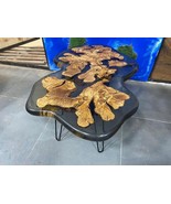 HANDI STONE Epoxy Square Table (Top and Base Both) Natural Wood Table, W... - $575.00