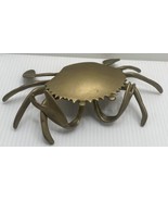 Vintage Brass Crab Hinged Lid Ashtray or Trinket Box 6.5” By 4” - $22.91