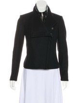 Helmut Lang Wool and Leather Paneled Jacket Black S - $155.00