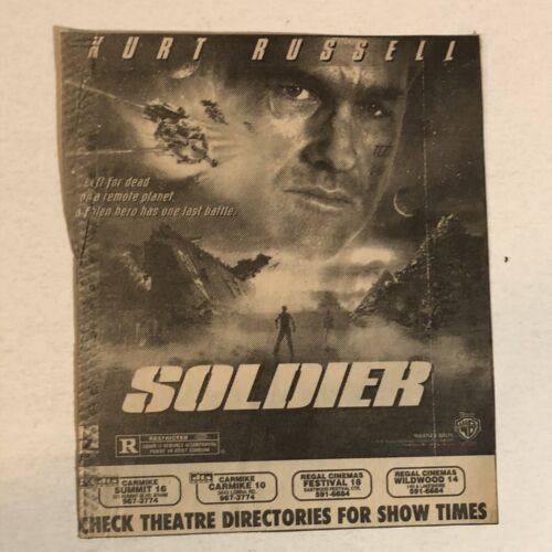 Soldier Vintage Movie Print Ad Kurt Russell TPA10 - $5.93