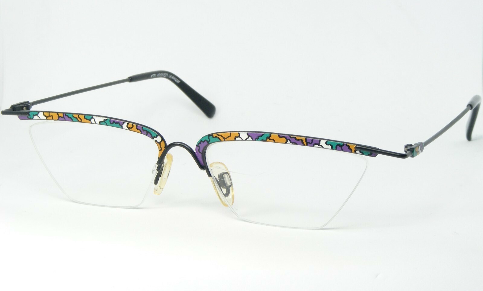 Vintage FASHION 1214 066 Multicolor Gafas Marco 50-18-135mm Alemania - $113.97
