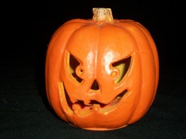 Halloween 5&quot; Pumpkin Indoor Decor Haunted Spooky Prop Jack O&#39; Lantern - £19.65 GBP