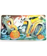 VTG Die Cut Eureka USA Halloween Decoration BOO! Ghost Graveyard Bat Pum... - €17,88 EUR