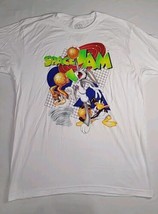 Looney Tunes Space Jam Size Large White Graphic T Shirt - £10.02 GBP