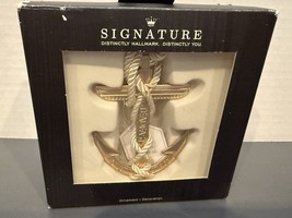 Hallmark Signature Gold Tone Ship Anchor Nautical Christmas Tree Ornament - €8,09 EUR