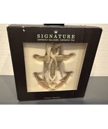 Hallmark Signature Gold Tone Ship Anchor Nautical Christmas Tree Ornament - $9.45