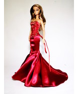 Handmade Red Mermaid Dress For Barbie Silkstone Doll - £28.41 GBP