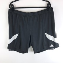 Adidas Mens Nova 14 Jogging Shorts Drawstring Stripe Climalite Black Whi... - £11.37 GBP