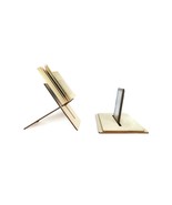 Laser-Cut Wooden Book and Tablet Stand, Multifunctional Cookbook Holder ... - $44.00