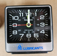 Vintage Compu Chron Space Age Glow Hands Alarm Clock Citgo Oil Lubricants B - £65.88 GBP